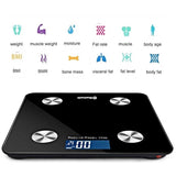 NNEAGS 2X Wireless Bluetooth Digital Body Fat Scale Bathroom Health Analyser Weight Black