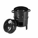 NNEAGS 3 In 1 Barbecue Smoker Outdoor Charcoal BBQ Grill Camping Picnic Fishing