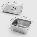 NNEAGS GN Pan Full Size 1/2 GN Pan 15cm Deep Stainless Steel With Lid