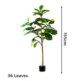 NNEAGS 155cm Green Artificial Indoor Qin Yerong Tree Fake Plant Simulation Decorative