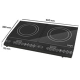 NNEAGS Cooktop Portable Induction LED Electric Double Duo Hot Plate Burners Cooktop Stove