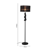 NNEAGS Floor Lamp Metal Base Standing Light with Dark Shade Tall Lamp