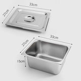 NNEAGS 2X GN Pan Full Size 1/2 GN Pan 15cm Deep Stainless Steel With Lid