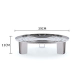 NNEAGS 39cm Stainless Steel Steamer Insert Stock Pot Steaming Rack Stockpot Tray