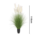 NNEAGS 110cm Artificial Indoor Potted Reed Bulrush Grass Tree Fake Plant Simulation Decorative