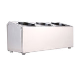 NNEAGS 2X 18/10 Stainless Steel Conical Utensils Cutlery Holder with 3 Holes