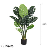 NNEAGS 113cm Artificial Indoor Potted Turtle Back Fake Decoration Tree Flower Pot Plant