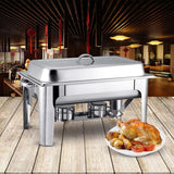 NNEAGS 4X Stainless Steel Chafing 9L Catering Dish Food Warmer