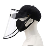 NNEAGS 4X Outdoor Protection Hat Anti-Fog Pollution Dust Protective Cap Full Face HD Shield Cover Adult Black/White