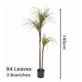 NNEAGS 145cm Green Artificial Indoor Dragon Blood Tree Fake Plant Decorative