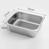 NNEAGS 6X GN Pan Full Size 1/2 GN Pan 10cm Deep Stainless Steel Tray