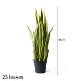 NNEAGS 2X 95cm Artificial Indoor Yellow Edge Tiger Piran Fake Decoration Tree Flower Pot Plant