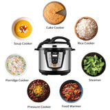 NNEAGS Electric Stainless Steel Pressure Cooker 10L 1600W Multicooker 16