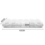 NNEAGS 4X Floor Recliner Folding Lounge Sofa Futon Couch Folding Chair Cushion White