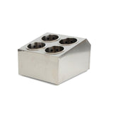 NNEAGS 2X 18/10 Stainless Steel Conical Utensils Square Cutlery Holder with 4 Holes