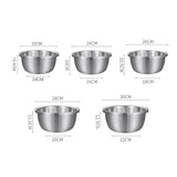 NNEAGS 2X Stainless Steel Nesting Basin Colander Perforated Kitchen Sink Washing Bowl Metal Basket Strainer Set of 5