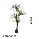 NNEAGS 4X 150cm Green Artificial Indoor Dragon Blood Tree Fake Plant Simulation Decorative