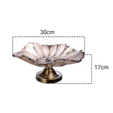 NNEAGS Bronze Tulip Crystal Glass Fruit Bowl Candy Holder Countertop Dessert Serving Basket Decor