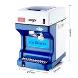 NNEAGS 2X Ice Shaver Electric Stainless Steel Ice Crusher Slicer Machine 120KG/h