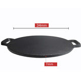 NNEAGS Dual Burners Cooktop Stove 30cm Cast Iron Skillet and 34cm Induction Crepe Pan Cookware