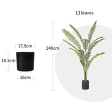 NNEAGS 240cm Artificial Green Rogue Hares Foot Fern Tree Fake Tropical Indoor Plant Home Office Decor