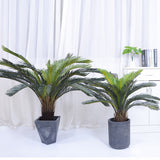 NNEAGS 155cm Artificial Indoor Cycas Revoluta Cycad Sago Palm Fake Decoration Tree Pot Plant