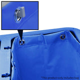 NNEAGS 2X Oxford Waterproof Reusable Janitor Housekeeping Cart Replacement Bag Blue
