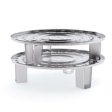 NNEAGS 33L Stainless Steel Stock Pot with Two Steamer Rack Insert Stockpot Tray