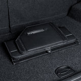 NNEAGS 4X Leather Car Boot Collapsible Foldable Trunk Cargo Organizer Portable Storage Box With Lock Black Medium