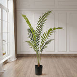 NNEAGS 150cm Artificial Green Rogue Hares Foot Fern Tree Fake Tropical Indoor Plant Home Office Decor