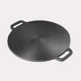 NNEAGS 2X Cast Iron Induction Crepes Pan Baking Cookie Pancake Pizza Bakeware
