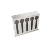NNEAGS 2X Stainless Steel Buffet Restaurant Spoon Utensil Holder Storage Rack 5 Holes