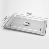 NNEAGS 4X GN Pan Full Size 1/1 GN Pan 15cm Deep Stainless Steel Tray With Lid