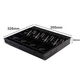 NNEAGS 2X Black Heavy Duty Cash Drawer Manual 4 Bills 8 Coins Cheque Slot Tray Pos 350