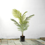 NNEAGS 120cm Green Artificial Indoor Rogue Areca Palm Tree Fake Tropical Plant Home Office Decor