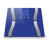 NNEAGS 2X Glass LCD Digital Body Fat Scale Bathroom Electronic Gym Water Weighing Scales Blue