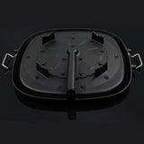 NNEAGS Portable Korean BBQ Butane Gas Stove Stone Grill Plate Non Stick Coated Square