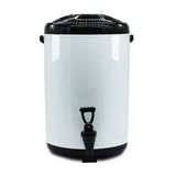 NNEAGS 2X 18L Stainless Steel Insulated Milk Tea Barrel Hot and Cold Beverage Dispenser Container with Faucet White