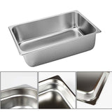 NNEAGS 2X GN Pan Full Size 1/1 GN Pan 20cm Deep Stainless Steel Tray With Lid