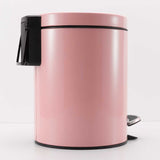 NNEAGS 2X 12L Foot Pedal Stainless Steel Rubbish Recycling Garbage Waste Trash Bin Round Pink