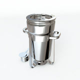 NNEAGS 7L Round Stainless Steel Soup Warmer Marmite Chafer Full Size Catering Chafing Dish