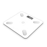 NNEAGS Wireless Bluetooth Digital Body Fat Scale Bathroom Weighing Scales Health Analyzer Weight White