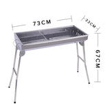 NNEAGS Skewers Grill Portable Stainless Steel Charcoal BBQ Outdoor 6-8 Persons