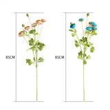 NNEAGS 12pcs Artificial Silk Flower Fake Rose Bouquet Table Decor Blue