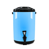 NNEAGS 2X 16L Stainless Steel Insulated Milk Tea Barrel Hot and Cold Beverage Dispenser Container with Faucet Blue
