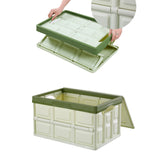 NNEAGS 2X 30L Collapsible Car Trunk Storage Multifunctional Foldable Box Green