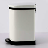 NNEAGS 2X 10L Foot Pedal Stainless Steel Rubbish Recycling Garbage Waste Trash Bin U White