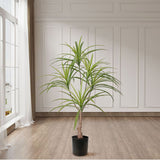NNEAGS 90cm Artificial Natural Green Dracaena Dragon Tree Fake Tropical Indoor Plant Home Office Decor