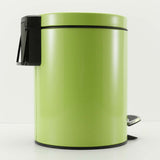 NNEAGS 4X Foot Pedal Stainless Steel Rubbish Recycling Garbage Waste Trash Bin Round 12L Green