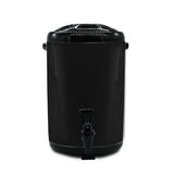 NNEAGS 8X 12L Stainless Steel Insulated Milk Tea Barrel Hot and Cold Beverage Dispenser Container with Faucet Black